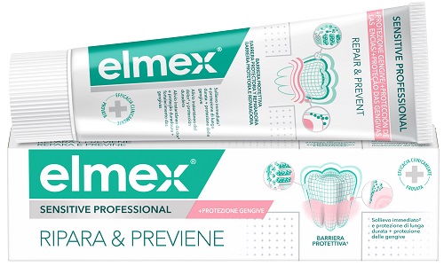 DENTIFRICIO ELMEX SENSITIVE RIPARA & PREVIENE 75 ML - farmascienza.it