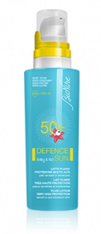 DEFENCE SUN 50+ BABY&KID LATTE FLUIDO PROTEZIONE MOLTO ALTA 125 ML - farmascienza.it