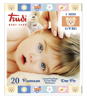 TRUDI BABY CARE PANNOLINI DRY FIT MIDI 4/9 KG 20 PEZZI - farmascienza.it