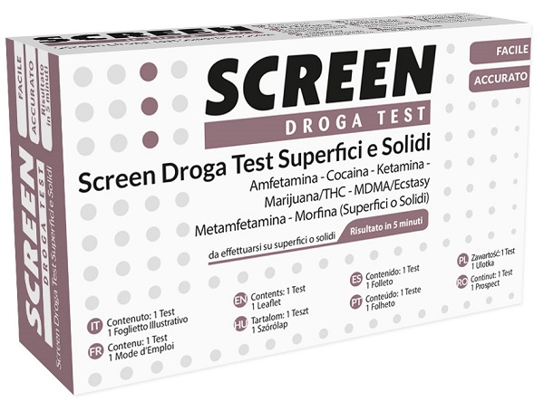 DROGA TEST RILEVA 7 DROGHE SU SUPERFICI O POLVERI SCREEN DROGA TEST SUPERFICI E POLVERI - farmascienza.it