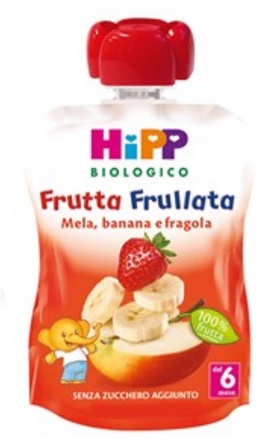 HIPP BIO FRUTTA FRULLATA MELA BANANA FRAGOLA 90 G - farmascienza.it