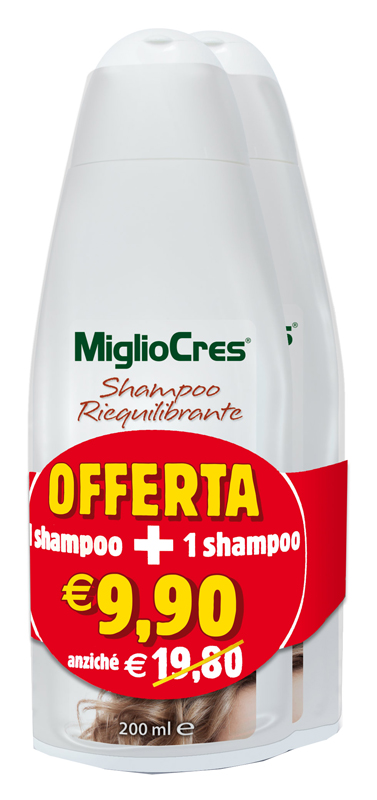 MIGLIOCRES SHAMPOO RIEQUILIBRANTE BIPACK 200 ML - farmascienza.it