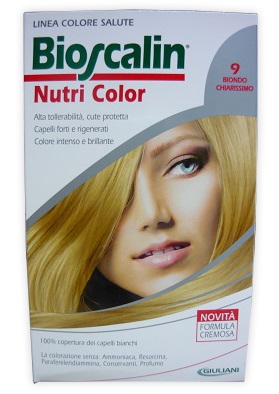 BIOSCALIN NUTRI COLOR 9 BIONDO CHIARISSIMO SINCROB 124 ML - farmascienza.it