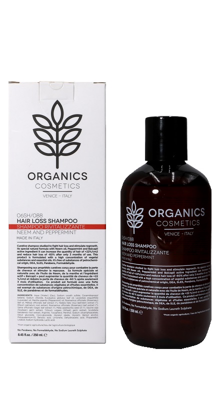 ORGANICS PHARM HAIR LOSS SHAMPOO NEEM OIL AND PEPPERMINT 250 ML - farmascienza.it