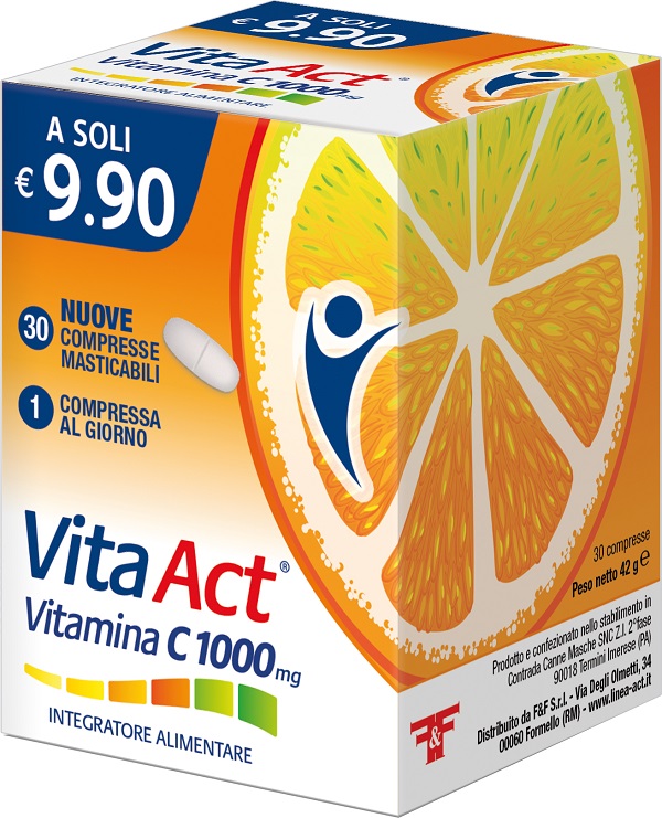 VITA ACT VITAMINA C 1000MG 30 COMPRESSE MASTICABILI - farmascienza.it