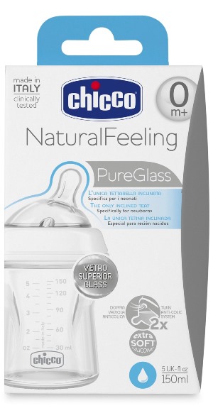 CHICCO BIBERON NATURALFEELING VETRO 0M+ 150 ML - farmascienza.it