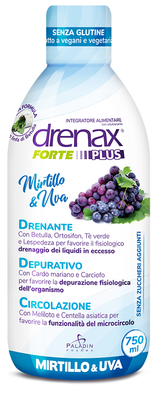 DRENAX FORTE PLUS ORIGINALE CON MIRTILLO E UVA 750 ML - farmascienza.it