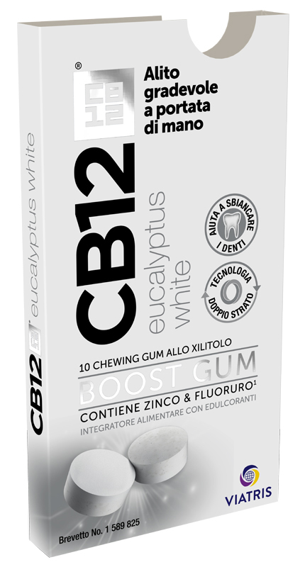 CB12 BOOST EUCALYPTUS WHITE 10 CHEWING GUM - farmascienza.it