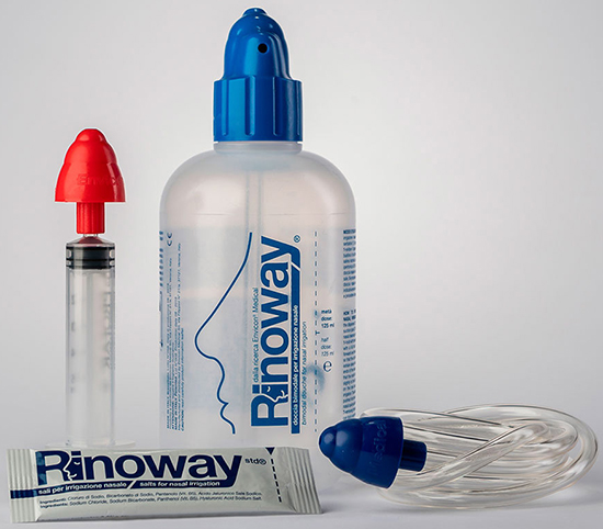 RINOWAY DOCCIA PER IRRIGAZIONE NASALE + 15 SALI ISOTONICI - farmascienza.it