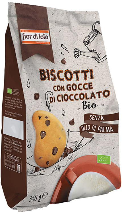 BISCOTTI CON GOCCE DI CIOCCOLATO BIO 350 G - farmascienza.it