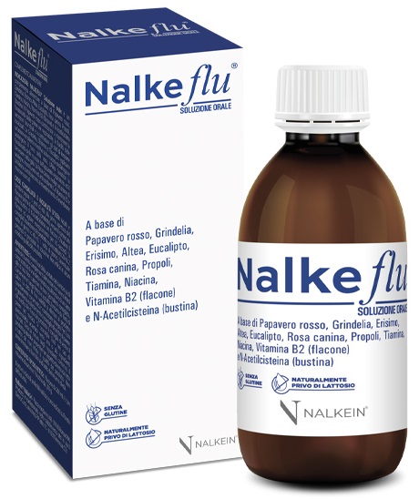 NALKEFLU SOLUZIONE ORALE 200 ML + 1  BUSTINA DA 2,5 G - farmascienza.it