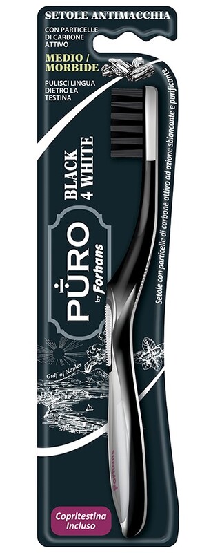 FORHANS SPAZZOLINO BLACK4WHITE SETOLE CARBONE - farmascienza.it