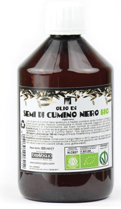 OLIO DI SEMI DI CUMINO NERO BIO 500 ML - farmascienza.it