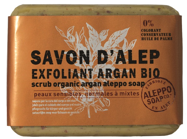 SAPONE DI ALEPPO ESFOLIANTE ARGAN SAVON D'ALEP EXFOLIANT ARGAN BIO ALEPPO SOAP 100 G - farmascienza.it