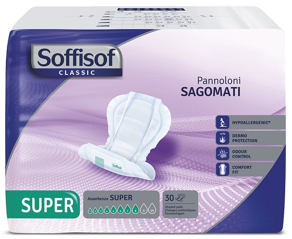 PANNOLONE SOFFISOF CLASSIC SAGOMATO SUPER 30 PEZZI - farmascienza.it