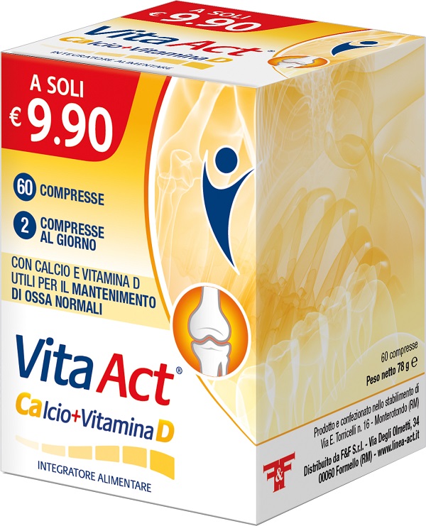 VITA ACT CALCIO + VITAMINA D 60 COMPRESSE - farmascienza.it
