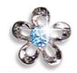 ORECCHINI STERILI BJT943 METAL FLOWER W/AQUA CRY - farmascienza.it