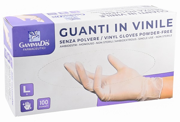 GUANTI VINILE SENZA POLVERE LARGE 100 PEZZI GAMMADIS - farmascienza.it