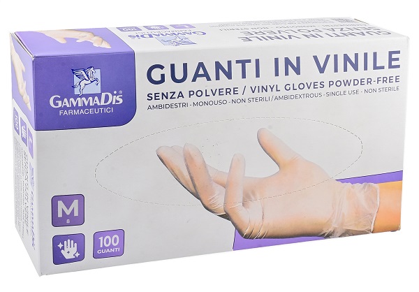 GUANTI VINILE SENZA POLVERE MEDIUM 100 PEZZI GAMMADIS - farmascienza.it