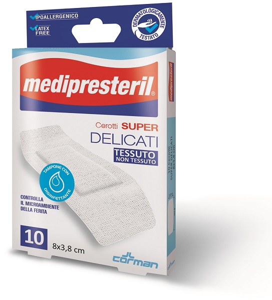 MEDIPRESTERIL CEROTTI DELICATI SUPER 8 X 3,8 10 PEZZI - farmascienza.it