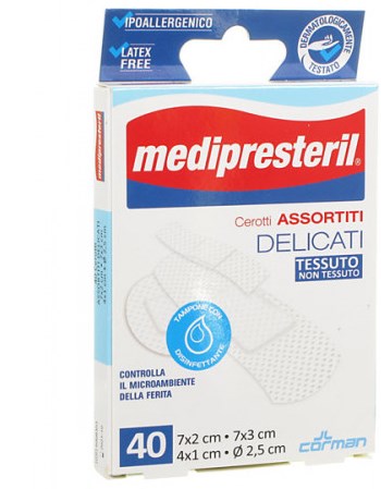 MEDIPRESTERIL CEROTTI DELICATI ASSORTITI 4 FORMATI 40 PEZZI - farmascienza.it