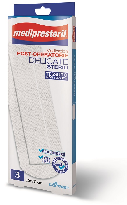 MEDIPRESTERIL MEDICAZIONI POST OPERATORIE DELICATE 10 X 30 3 PEZZI - farmascienza.it