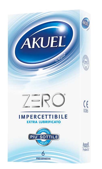 PROFILATTICO AKUEL ZERO EXTRALUBRIFICATO BOX DA 6 PEZZI - farmascienza.it