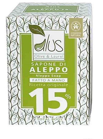 ALUS OLICE & LAUREL SAPONE DI ALEPPO FATTO A MANO 15% 200 G - farmascienza.it