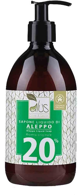 ALUS OLIVE & LAUREL SAPONE LIQUIDO DI ALEPPO 20% 500 ML - farmascienza.it