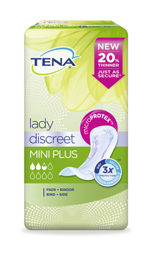 PANNOLONE SAGOMATO TENA DISCREET MINI PLUS 16 PEZZI - farmascienza.it