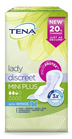PANNOLONE SAGOMATO TENA DISCREET MINI PLUS WINGS 16 PEZZI - farmascienza.it