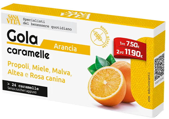 SANAVITA GOLA ARANCIA 24 COMPRESSE - farmascienza.it