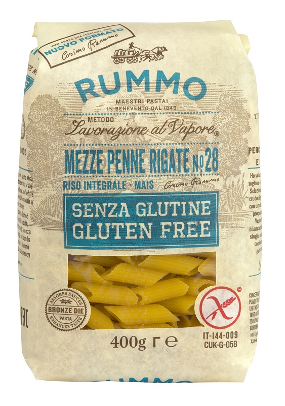RUMMO MEZZE PENNE RIGATE N28 RISO INTEGRALE E MAIS 400 G - farmascienza.it