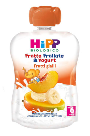 HIPP BIO FRUTTA FRULLATA YOGURT FRUTTI GIALLI 90 G - farmascienza.it