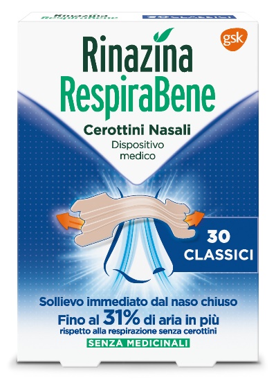 RINAZINA RESPIRABENE CEROTTI NASALI CLASSICI CARTON 30 PEZZI - farmascienza.it
