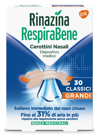 RINAZINA RESPIRABENE CEROTTI NASALI CLASSICI GRANDI CARTON 30 PEZZI - farmascienza.it