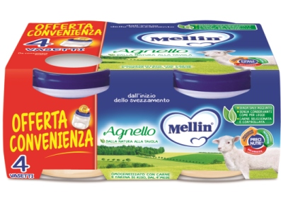 MELLIN OMOGENEIZZATO AGNELLO 4 PEZZI X 80 G - farmascienza.it