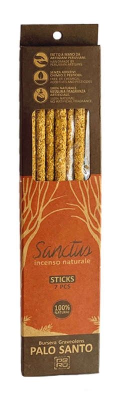 SANCTUS INCENSO NATURALE STICK PALO SANTO 7 PEZZI - farmascienza.it