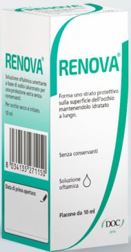 RENOVA COLLIRIO SOSTITUTO LACRIMALE A BASE DI ACIDO IALURONICO 0,4% FLACONE DA 10 ML SENZA CONSERVANTI - farmascienza.it