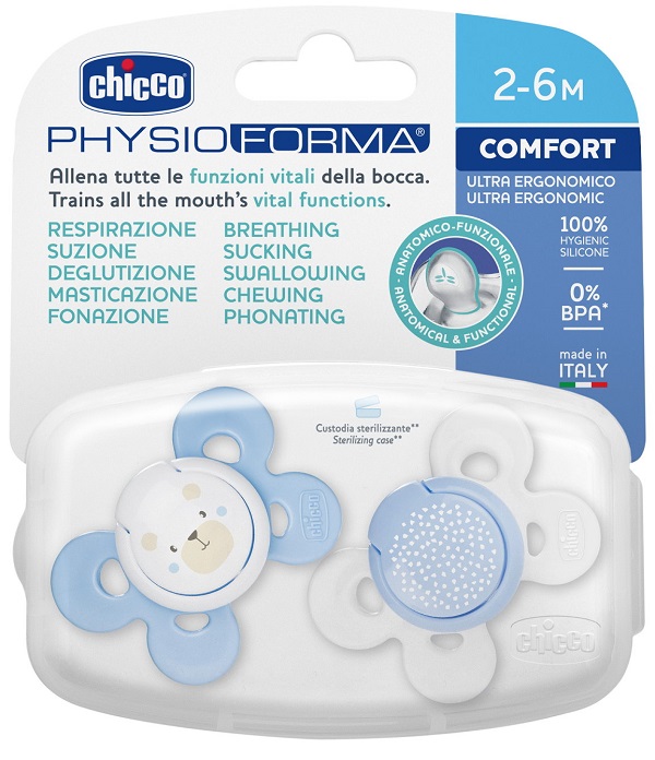 CHICCO SUCCHIETTO COMFORT BOY SILICONE 0-6 MESI 2 PEZZI - farmascienza.it