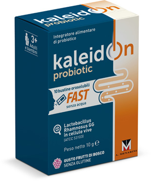 KALEIDON PROBIOTIC FAST FRUTTI DI BOSCO 10 BUSTE OROSOLUBILI - farmascienza.it