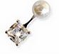 ORECCHINO POST FORATURA PEARL/ZIRCON DANGLE 6 MM ARTICOLO BJT957 - farmascienza.it