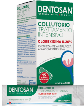 DENTOSAN COLLUTORIO MONODOSE INTENSIVO 0,20% 15 BUSTINE DA 10 ML - farmascienza.it