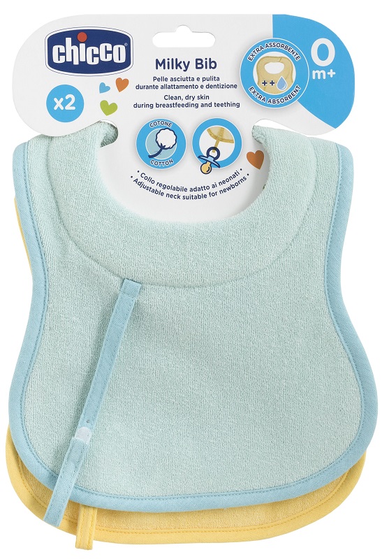 CHICCO BAVAGLINE 0M+ 2PZ AZZURRO - farmascienza.it