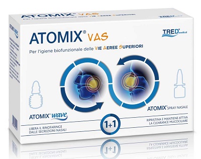 ATOMIX VAS KIT PER IGIENE FUNZIONALE DELLE VIE AEREE SUPERIORI ATOMIC WAVE + SPRAY - farmascienza.it