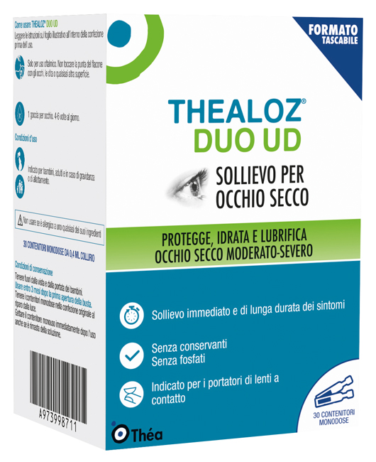 GOCCE OCULARI THEALOZ DUO UD 30 CONTENITORI MONODOSE 0,4 ML - farmascienza.it