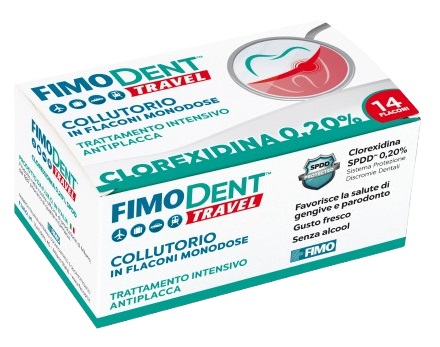 FIMODENT TRAVEL COLLUTORIO CLOREXIDINA SPDD 0,20% 14 FLACONCINI MONODOSE 10 ML - farmascienza.it