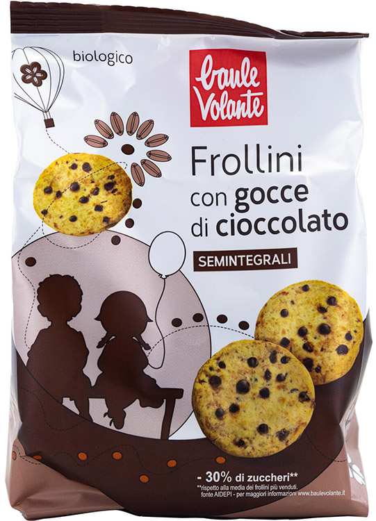 BAULE VOLANTE FROLLINI CON GOCCE DI CIOCCOLATO SEMINTEGRALI - farmascienza.it