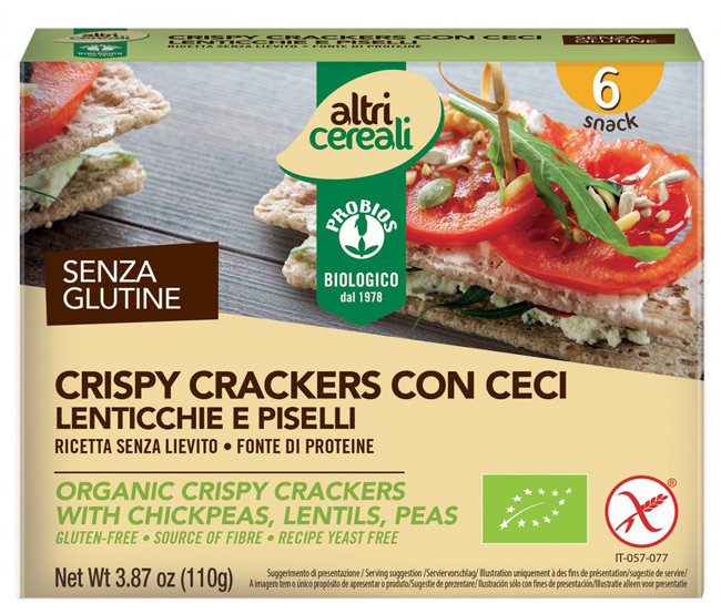 ALTRICEREALI CRISPY CRACKERS CON CECI 110 G - farmascienza.it