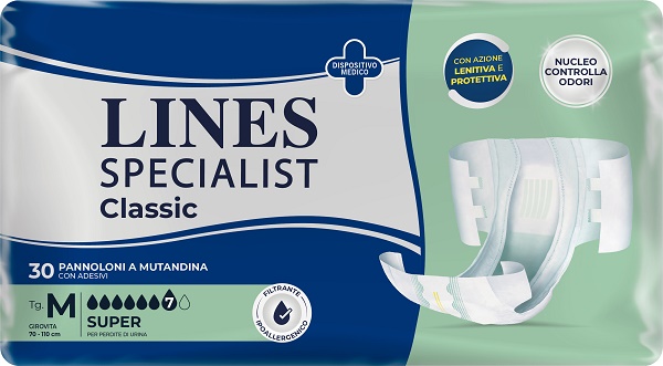 PANNOLONE A MUTANDA LINES SPECIALIST CLASSIC SUPER MM 30 PEZZI - farmascienza.it